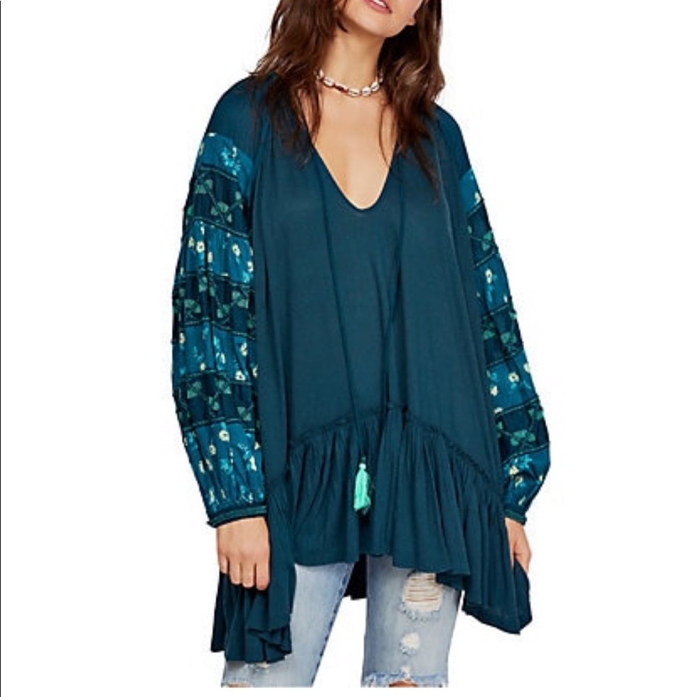 FREE PEOPLE Mix It Up Tunic Mini Dress - Picture 2 of 8